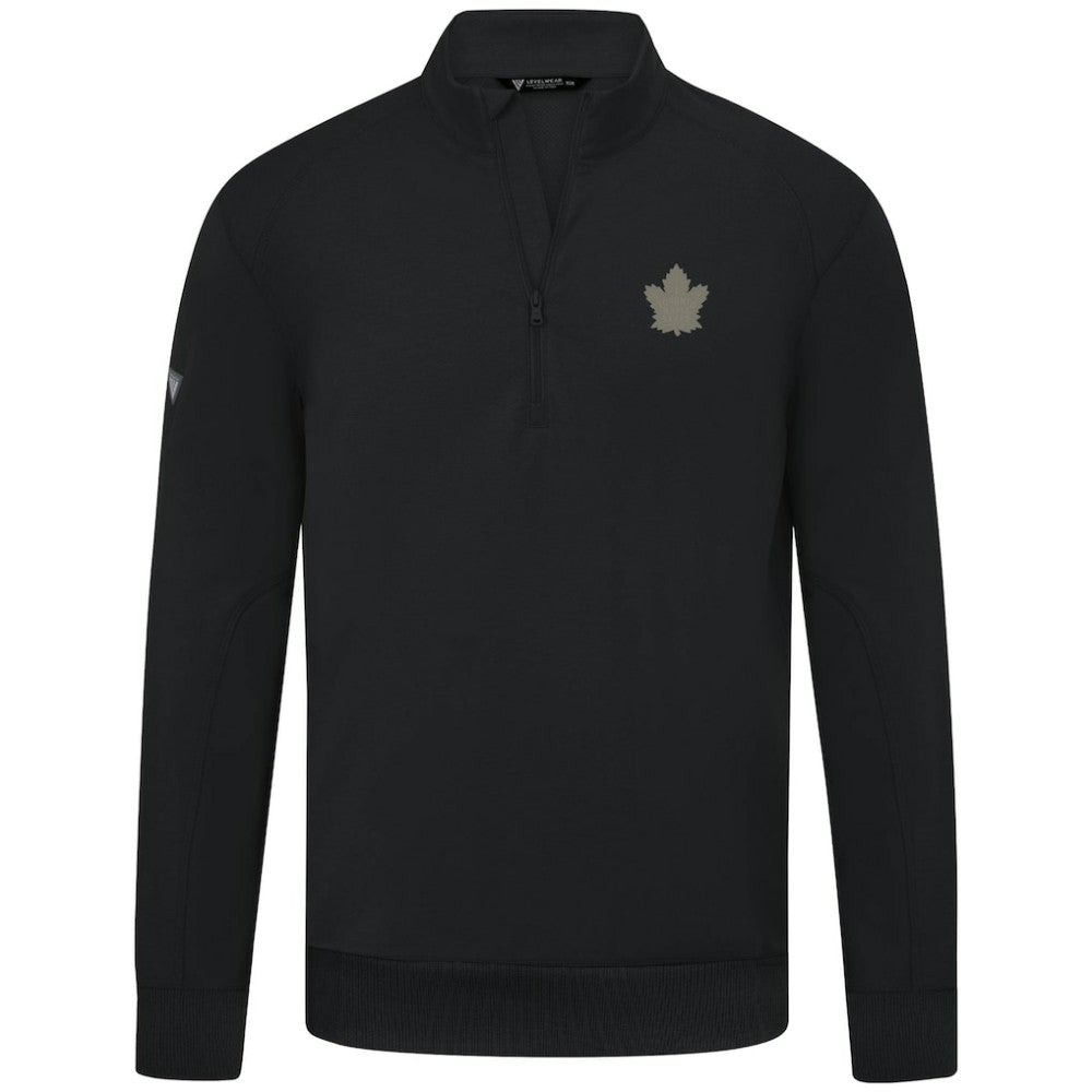 Toronto Maple Leafs - Levelwear Copper Upright Quarter-Zip Pullover Black
