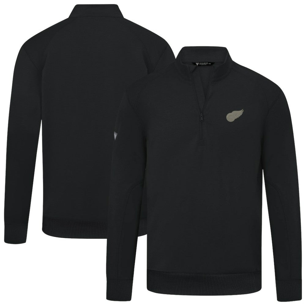 Detroit Red Wings - Levelwear Copper Upright Quarter-Zip Pullover Black
