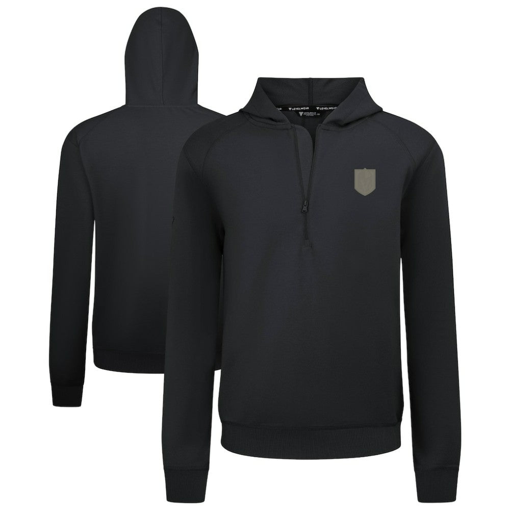 Vegas Golden Knights Levelwear Technic Quarter-Zip Pullover Hoodie Black