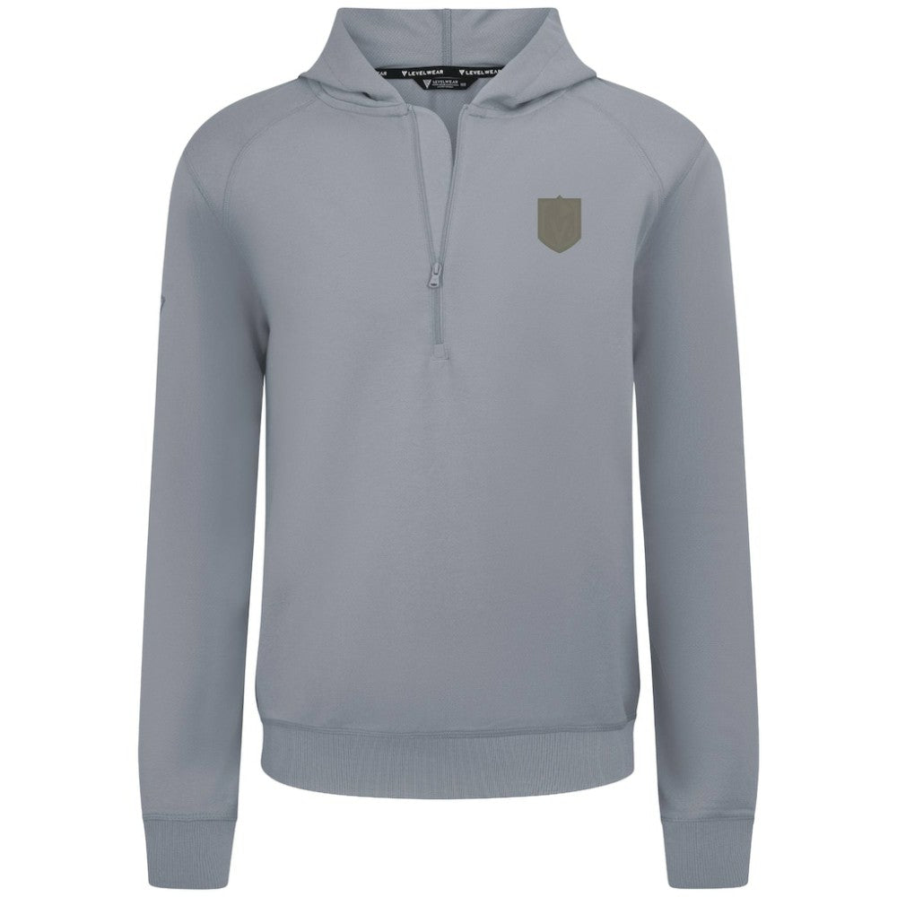 Vegas Golden Knights Levelwear Technic Quarter-Zip Pullover Hoodie Gray