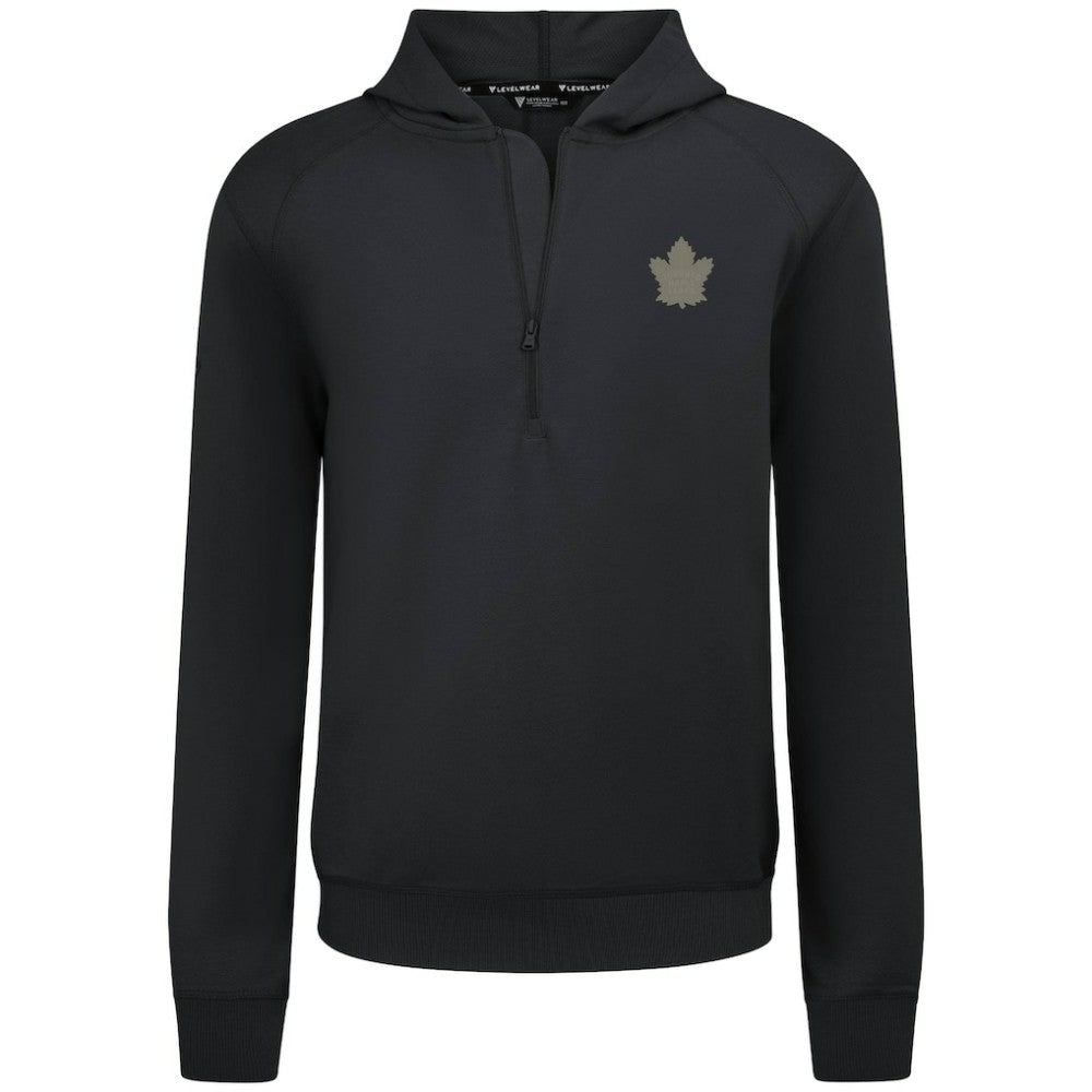 Toronto Maple Leafs - Levelwear Technic Quarter-Zip Pullover Hoodie Black