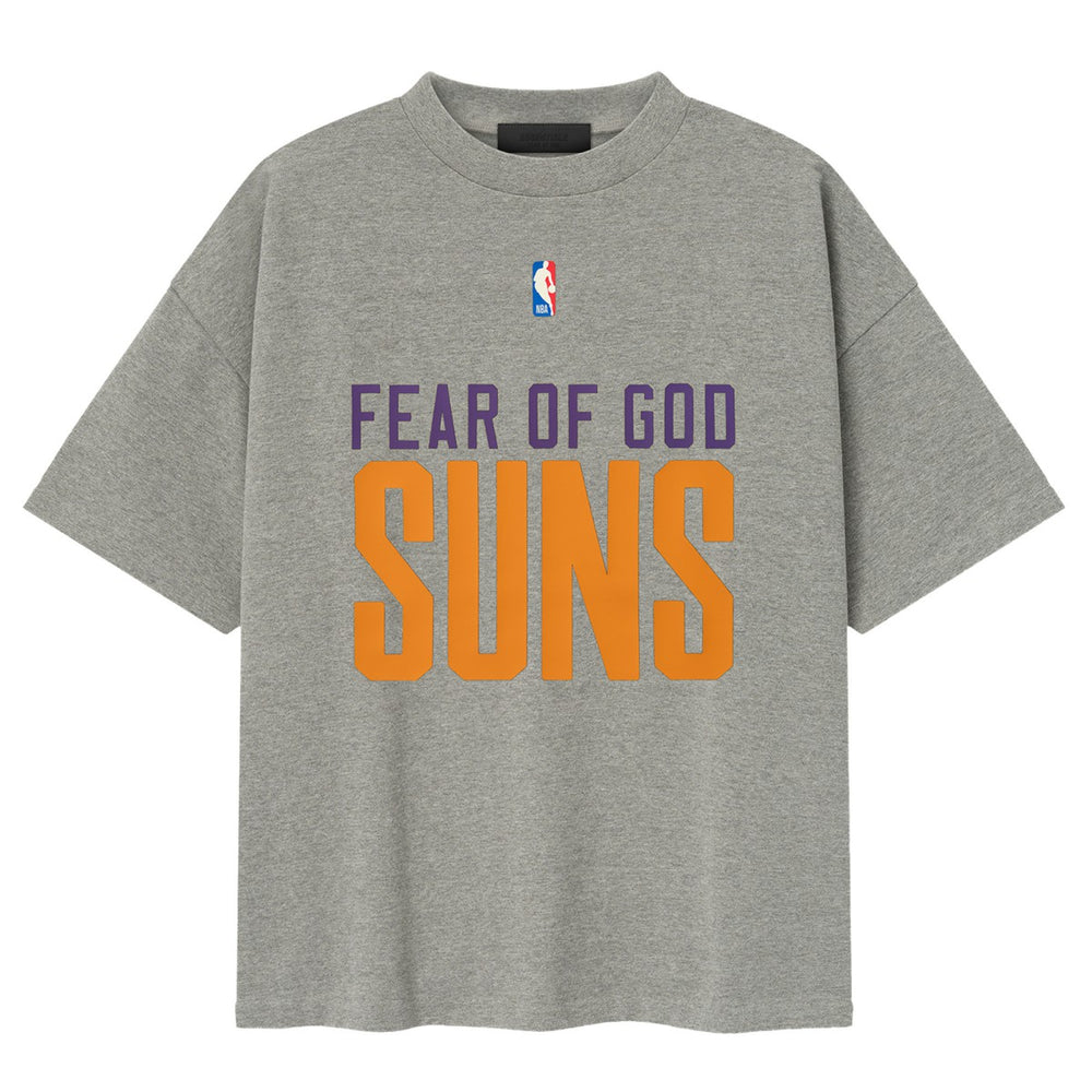 NBA - Phoenix Suns Fear of God x NBA Classic Fit T-Shirt - Dark Heather Gray