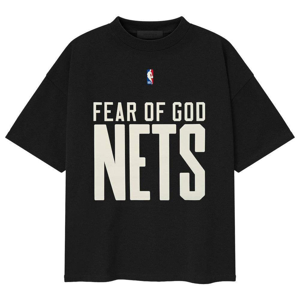 NBA - Brooklyn Nets Fear of God x NBA Classic Fit T-Shirt - Black