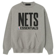NBA - Brooklyn Nets Fear of God x NBA Sport Fit T-Shirt - Heather Gray