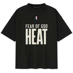 NBA - Miami Heat Fear of God x NBA Unisex 90s T-Shirt - Heather Black