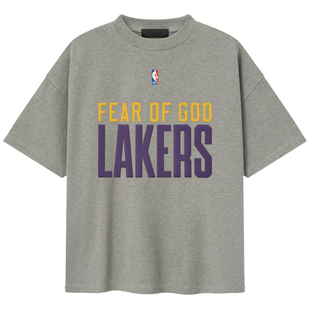 NBA - Los Angeles Lakers Fear of God x NBA Unisex 90s T-Shirt - Heather Gray