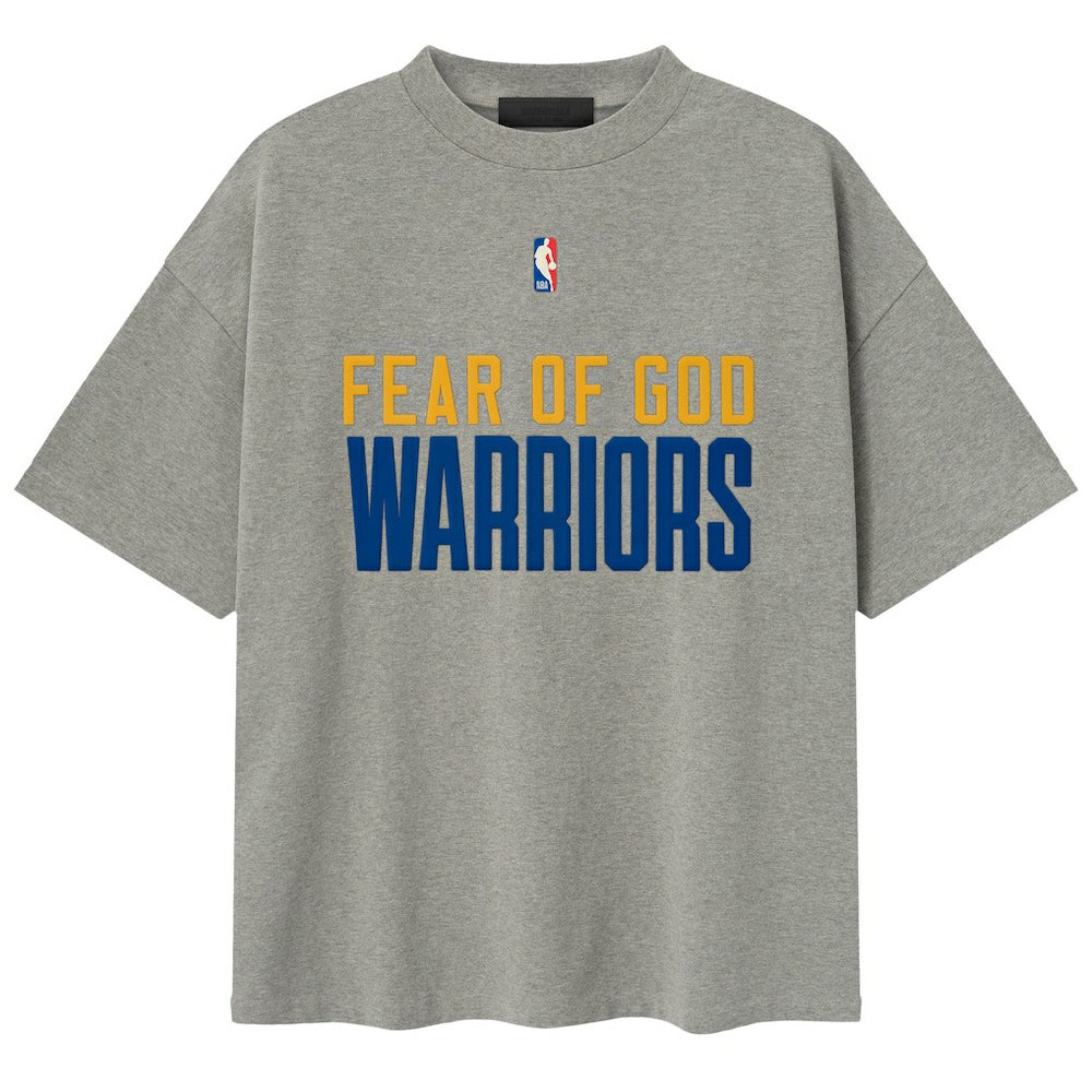 NBA - Golden State Warriors Fear of God x NBA Unisex 90s T-Shirt - Heather Gray