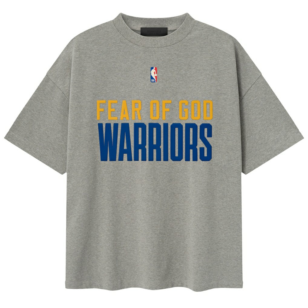 NBA - Golden State Warriors Fear of God x NBA Unisex 90s T-Shirt - Heather Gray