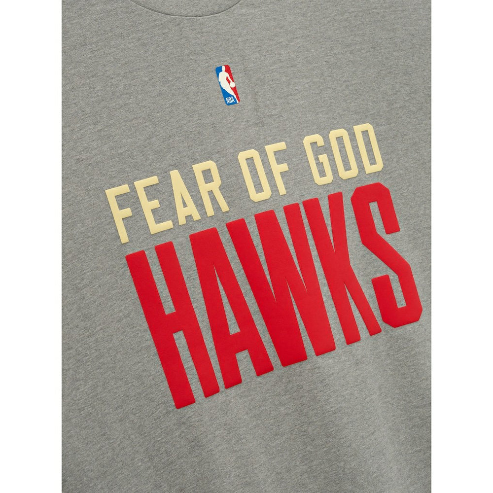 NBA - Atlanta Hawks Fear of God x NBA Unisex 90s T-Shirt - Heather Gray