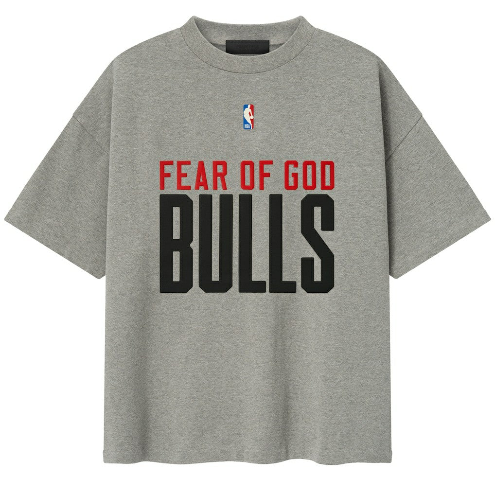 NBA - Chicago Bulls Fear of God x NBA Unisex 90s T-Shirt - Heather Gray
