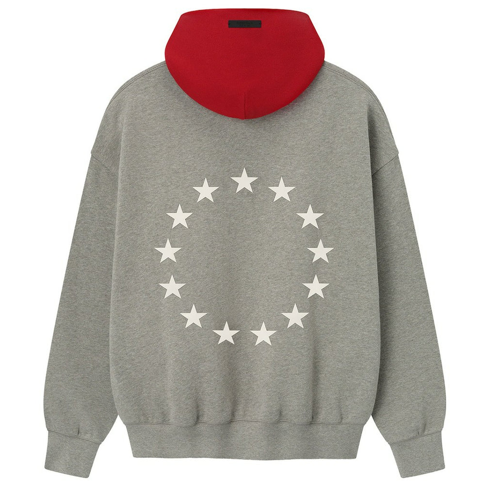 NBA - Philadelphia 76ers Fear of God x NBA Unisex Sport Hoodie - Heather Gray/Red