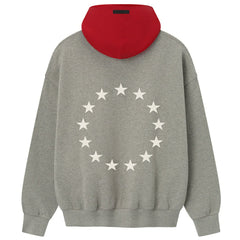 NBA - Philadelphia 76ers Fear of God x NBA Unisex Sport Hoodie - Heather Gray/Red