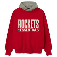 NBA - Houston Rockets Fear of God x NBA Unisex Sport Hoodie - Red/Heather Gray