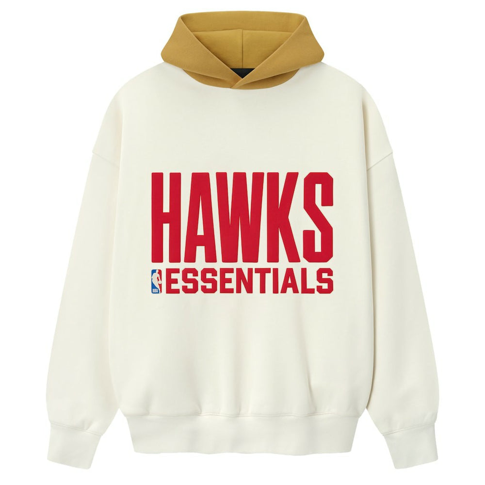 NBA - Atlanta Hawks Fear of God x NBA Unisex Sport Hoodie - Cream/Yellow