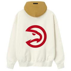 NBA - Atlanta Hawks Fear of God x NBA Unisex Sport Hoodie - Cream/Yellow