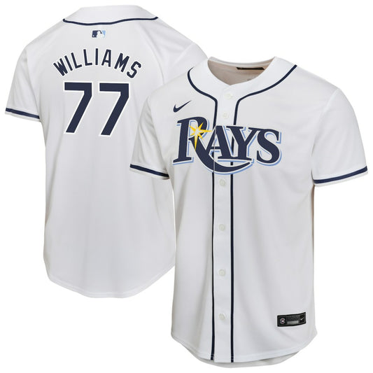 Carson Williams Tampa Bay Rays Nike Youth Home Player Game Jersey - White | MLB Jerseys