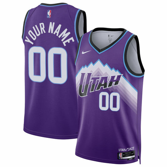 Utah Jazz Unisex Swingman Custom Jersey - Icon Edition - Purple | NBA Jerseys