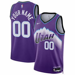 Nike - Utah Jazz Unisex Swingman Custom Jersey - Icon Edition - Purple