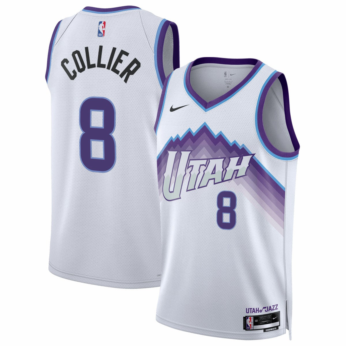 Nike - Isaiah Collier Utah Jazz Unisex Swingman Jersey - Association Edition - White