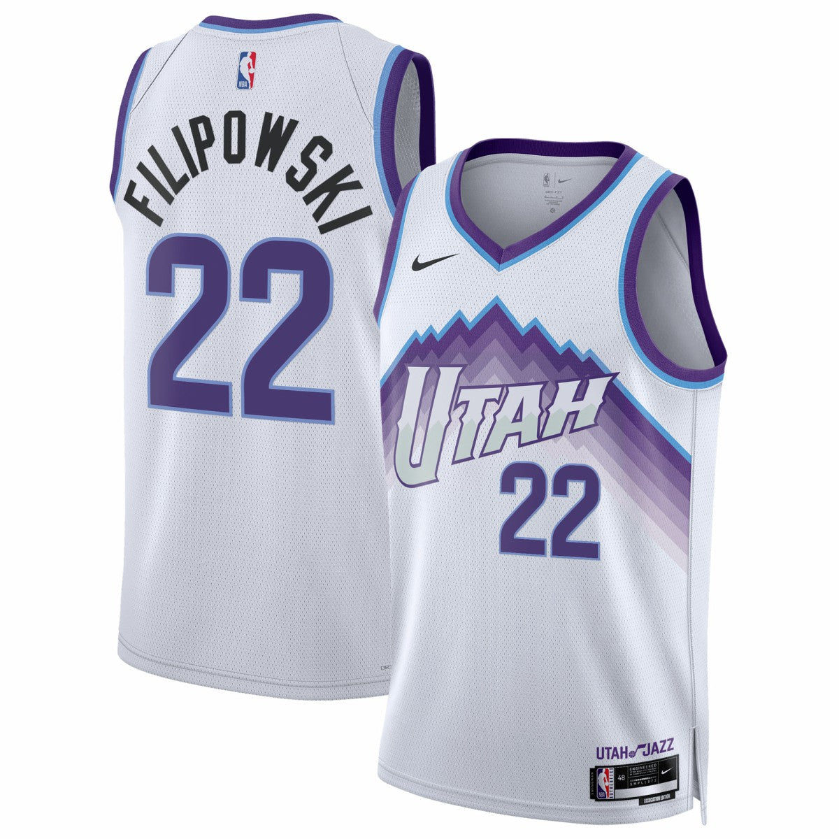 Nike - Kyle Filipowski Utah Jazz Unisex Swingman Jersey - Association Edition - White