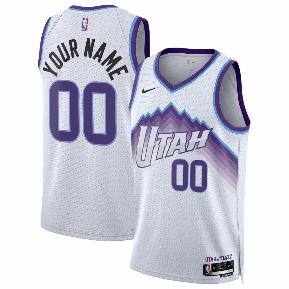 Nike - Utah Jazz Unisex Swingman Custom Jersey - Association Edition - White