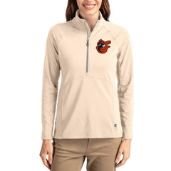 Baltimore Orioles Cutter & Buck Women's Cooperstown Collection Adapt Eco Knit Stretch Half-Zip Pullover for sale