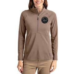 New York Mets Cutter & Buck Women's Adapt Eco Knit Stretch Half-Zip Pullover Near Me