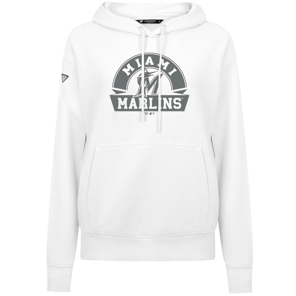 Miami Marlins Levelwear Women's Adorn Banner Arch Hoodie for sale