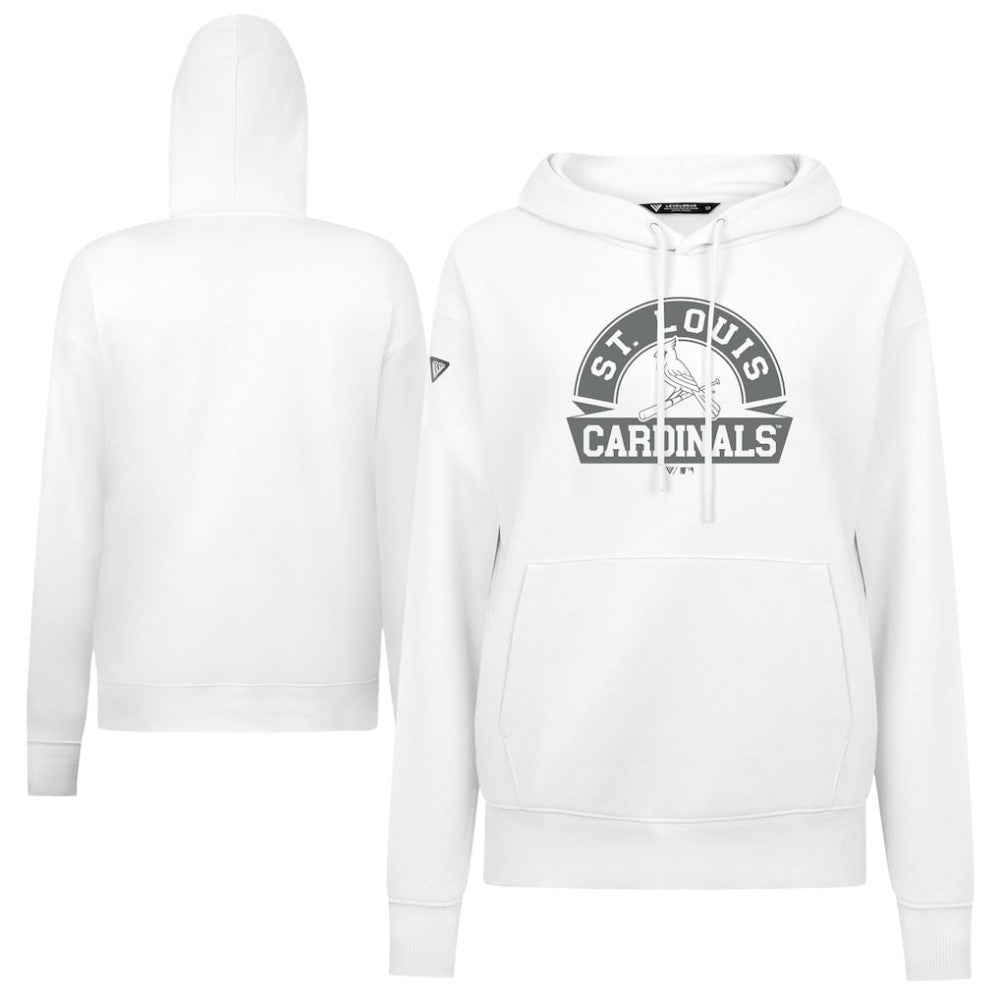 St. Louis Cardinals Levelwear Women's Adorn Banner Arch Hoodie Clearance