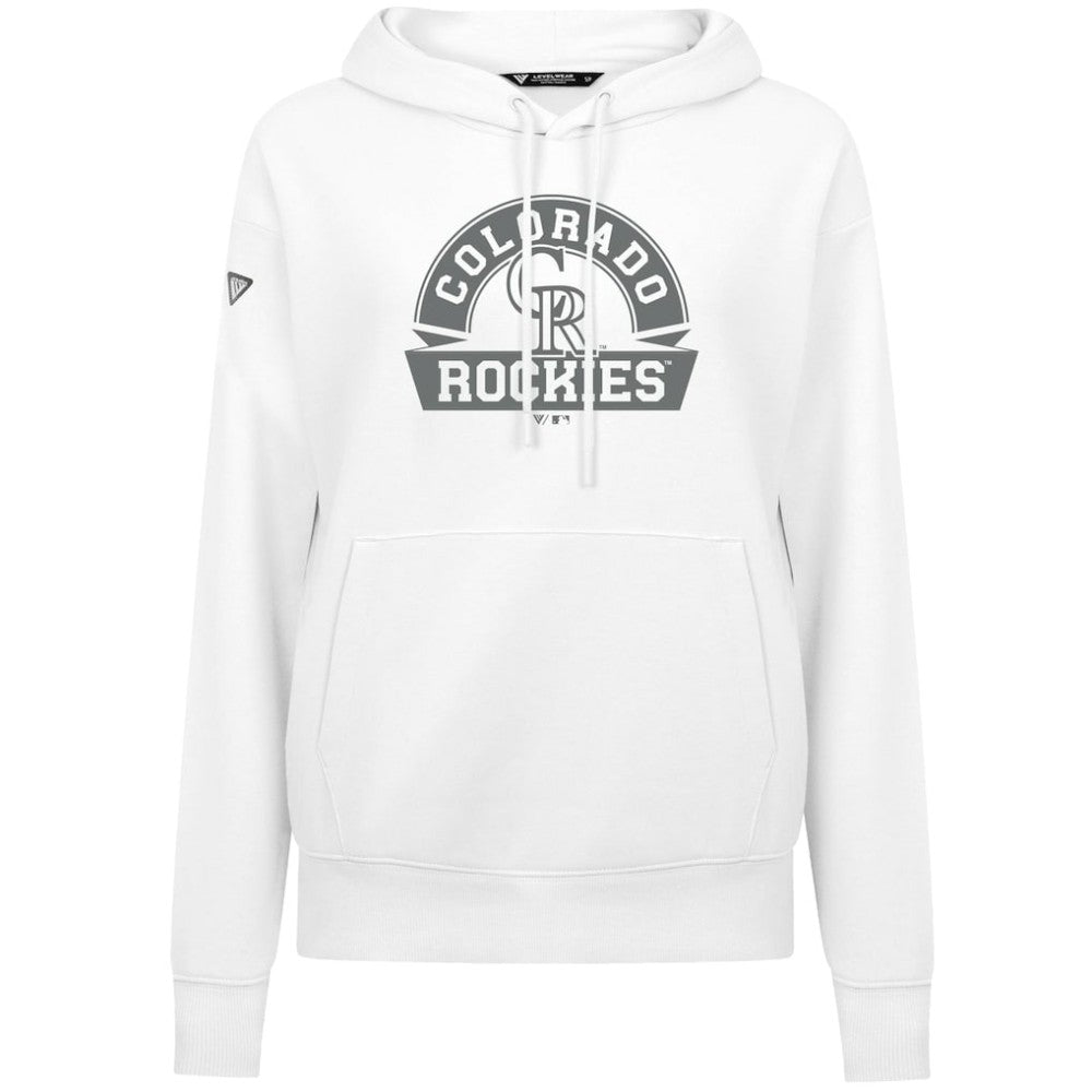 Colorado Rockies Levelwear Women's Adorn Banner Arch Hoodie On Sale