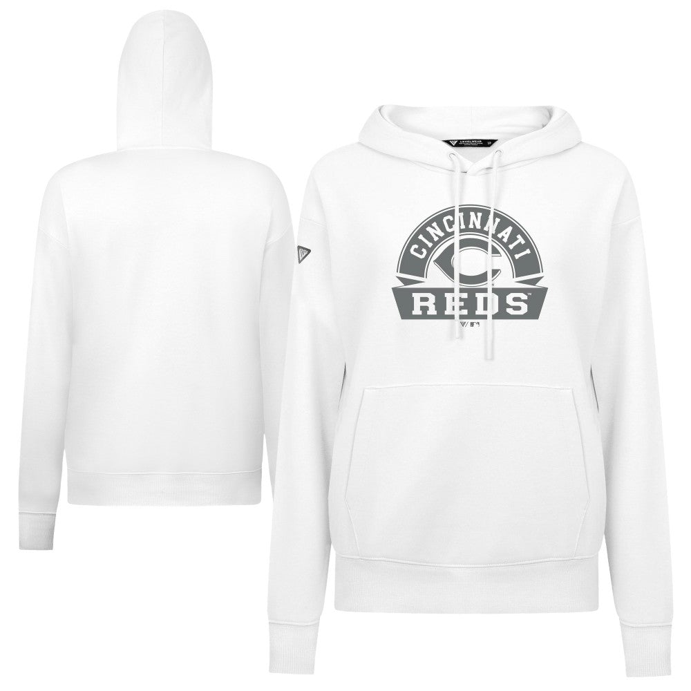 Cincinnati Reds Levelwear Women's Adorn Banner Arch Hoodie On Sale
