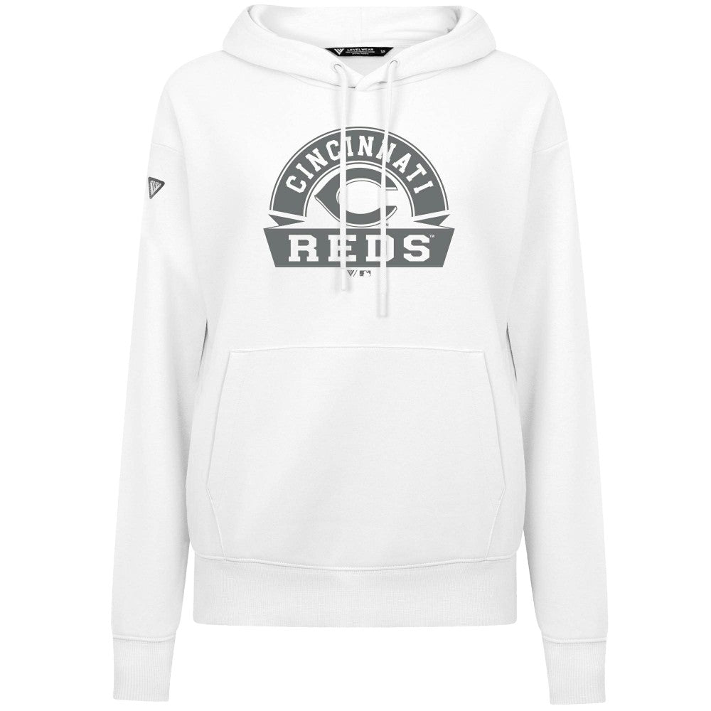 Cincinnati Reds Levelwear Women's Adorn Banner Arch Hoodie On Sale