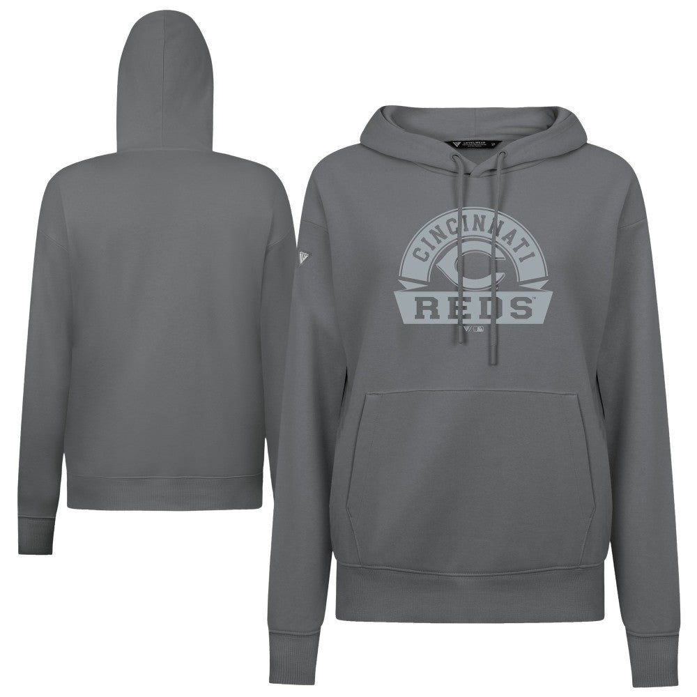 Cincinnati Reds Levelwear Women's Adorn Banner Arch Hoodie Clearance