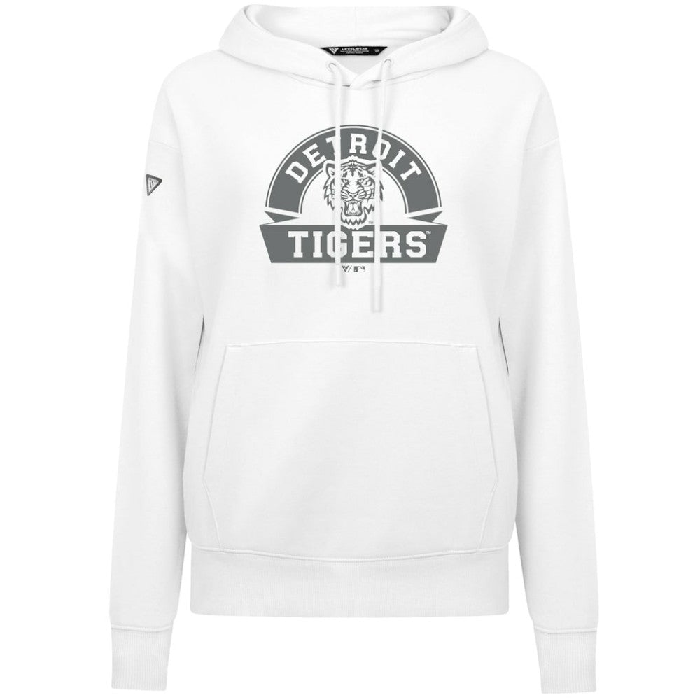 Detroit Tigers Levelwear Women's Adorn Banner Arch Hoodie Lifestyle