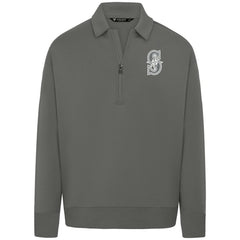 Seattle Mariners Levelwear Women's Canmore Chenille Logo Quarter-Zip Top Clearance