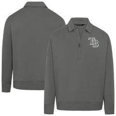 Tampa Bay Rays Levelwear Women's Canmore Chenille Logo Quarter-Zip Top On Sale