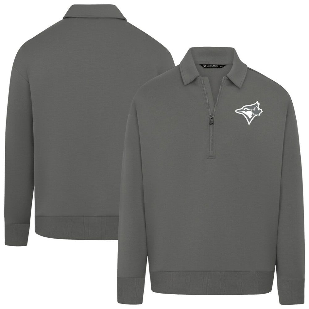 Toronto Blue Jays Levelwear Women's Canmore Chenille Logo Quarter-Zip Top Sale
