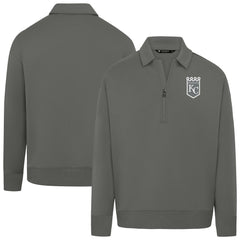 Kansas City Royals Levelwear Women's Canmore Chenille Logo Quarter-Zip Top On Sale