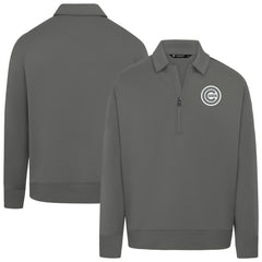 Chicago Cubs Levelwear Women's Canmore Chenille Logo Quarter-Zip Top On Sale