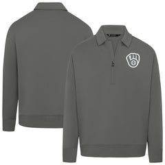 Milwaukee Brewers Levelwear Women's Canmore Chenille Logo Quarter-Zip Top for sale