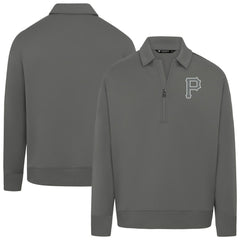 Pittsburgh Pirates Levelwear Women's Canmore Chenille Logo Quarter-Zip Top Online