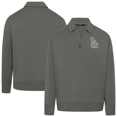 Los Angeles Dodgers Levelwear Women's Canmore Chenille Logo Quarter-Zip Top Sale