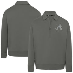 Atlanta Braves Levelwear Women's Canmore Chenille Logo Quarter-Zip Top for sale