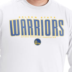 NBA - Golden State Warriors G-III Sports by Carl Banks Adaptive Printed Mesh Effect Long Sleeve T-Shirt - White