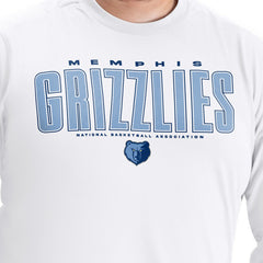 NBA - Memphis Grizzlies G-III Sports by Carl Banks Adaptive Printed Mesh Effect Long Sleeve T-Shirt - White