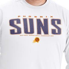 NBA - Phoenix Suns G-III Sports by Carl Banks Adaptive Printed Mesh Effect Long Sleeve T-Shirt - White