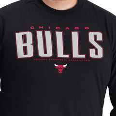NBA - Chicago Bulls G-III Sports by Carl Banks Adaptive Printed Mesh Effect Long Sleeve T-Shirt - Black