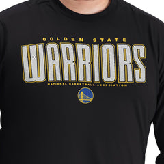 NBA - Golden State Warriors G-III Sports by Carl Banks Adaptive Printed Mesh Effect Long Sleeve T-Shirt - Black