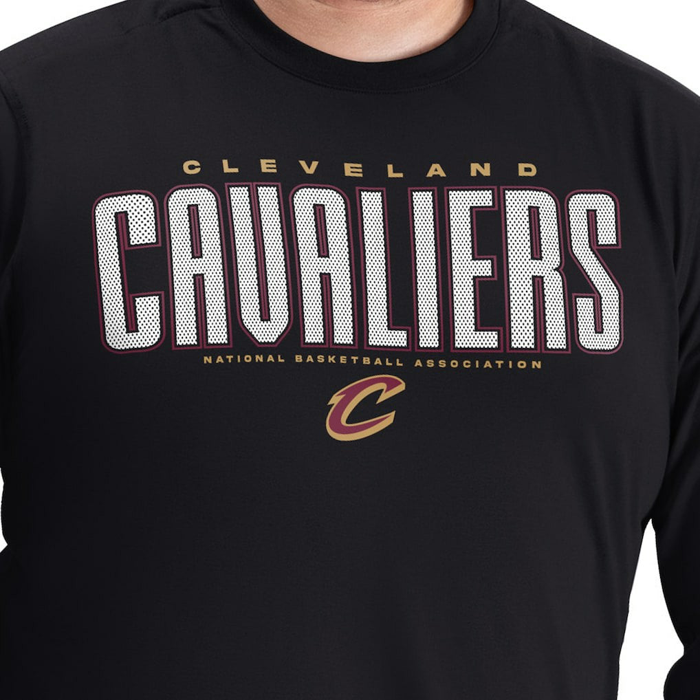 NBA - Cleveland Cavaliers G-III Sports by Carl Banks Adaptive Printed Mesh Effect Long Sleeve T-Shirt - Black