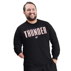 NBA - Oklahoma City Thunder G-III Sports by Carl Banks Adaptive Printed Mesh Effect Long Sleeve T-Shirt - Black
